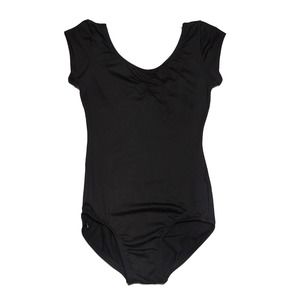 Body Wrappers pinch front cap-sleeved leotard